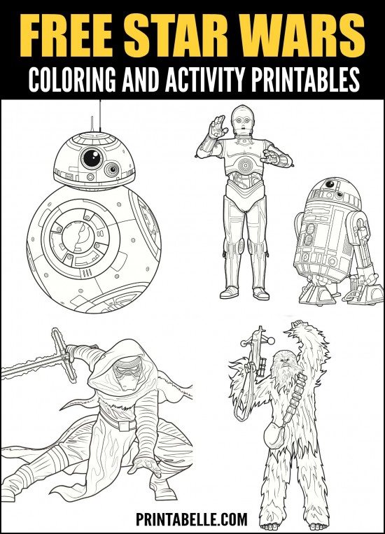 Free star wars printable coloring and activity pages