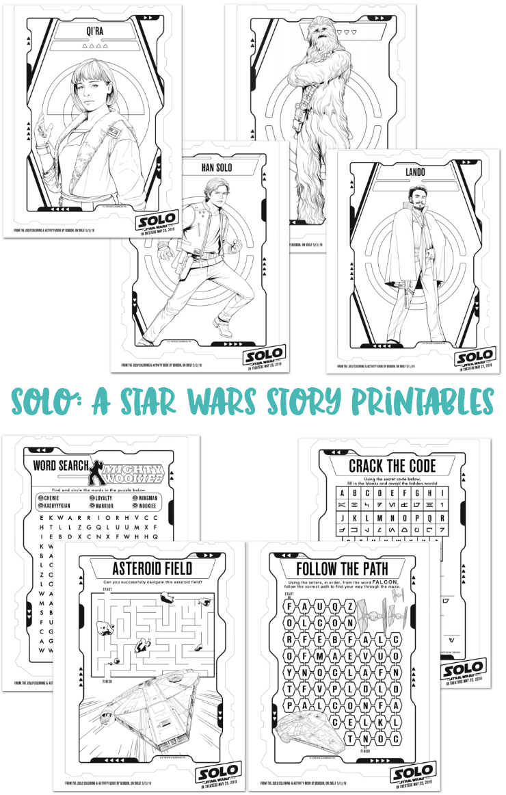 Star wars printables han solo coloring pages download