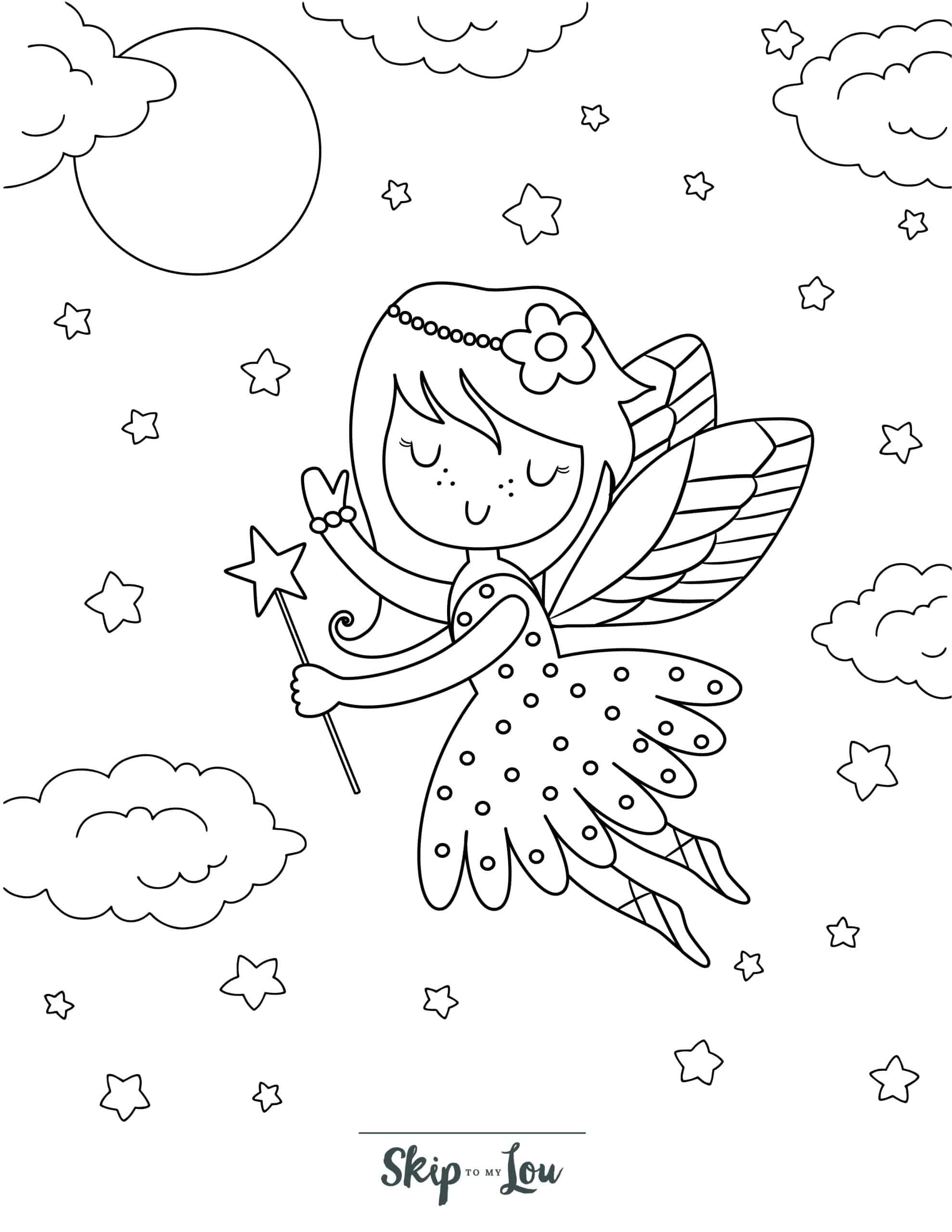 Fairy coloring pages