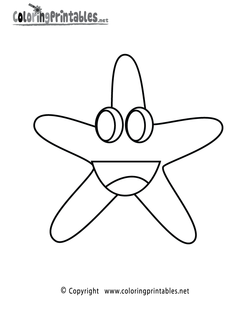 Free printable starfish coloring page