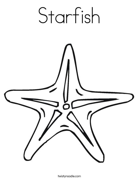 Starfish coloring page