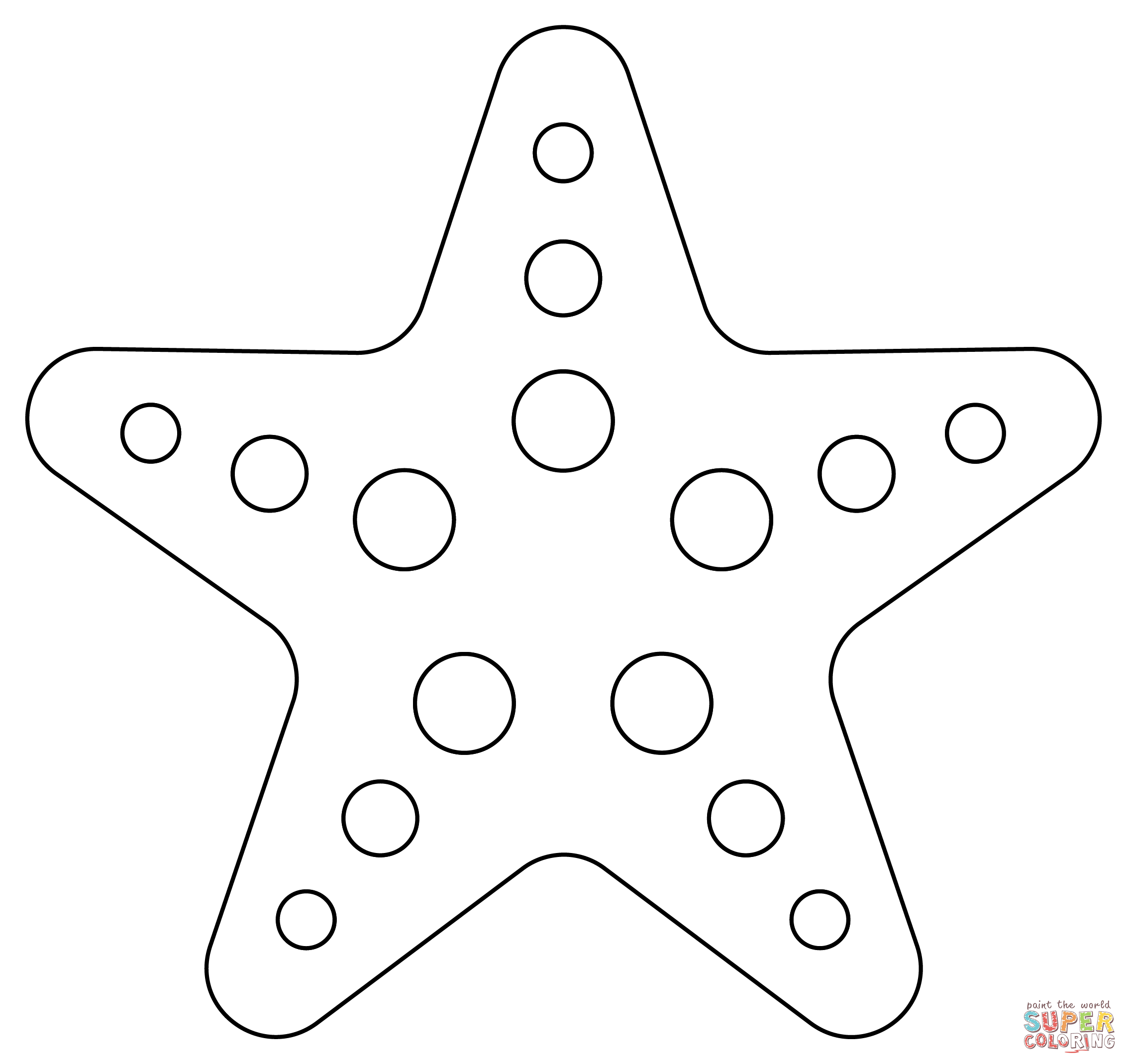 Starfish coloring page free printable coloring pages