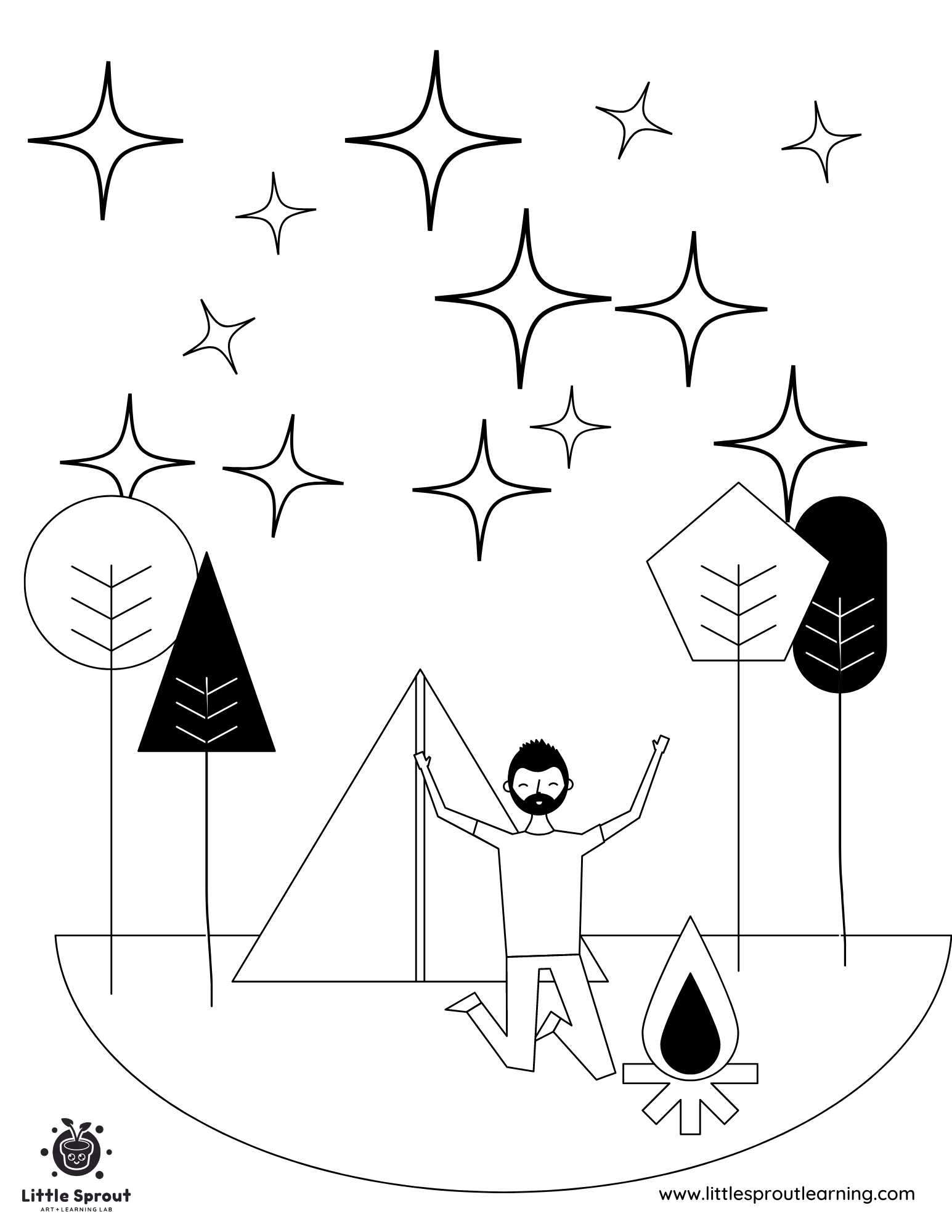 Best star coloring pages little sprout art