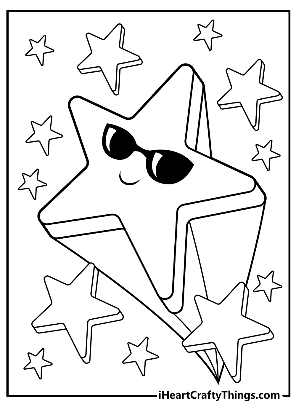 Star coloring pages free printables