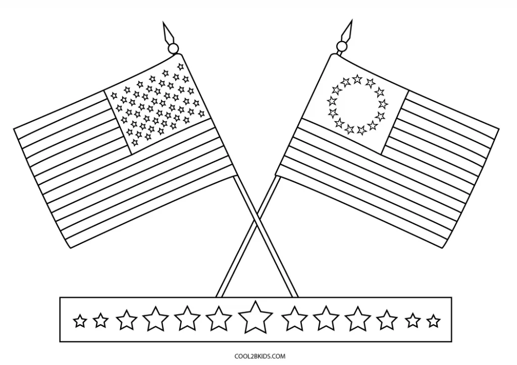 Free printable american flag coloring pages for kids