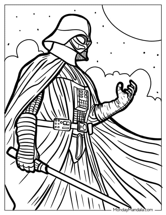 Star wars coloring pages free pdf printables