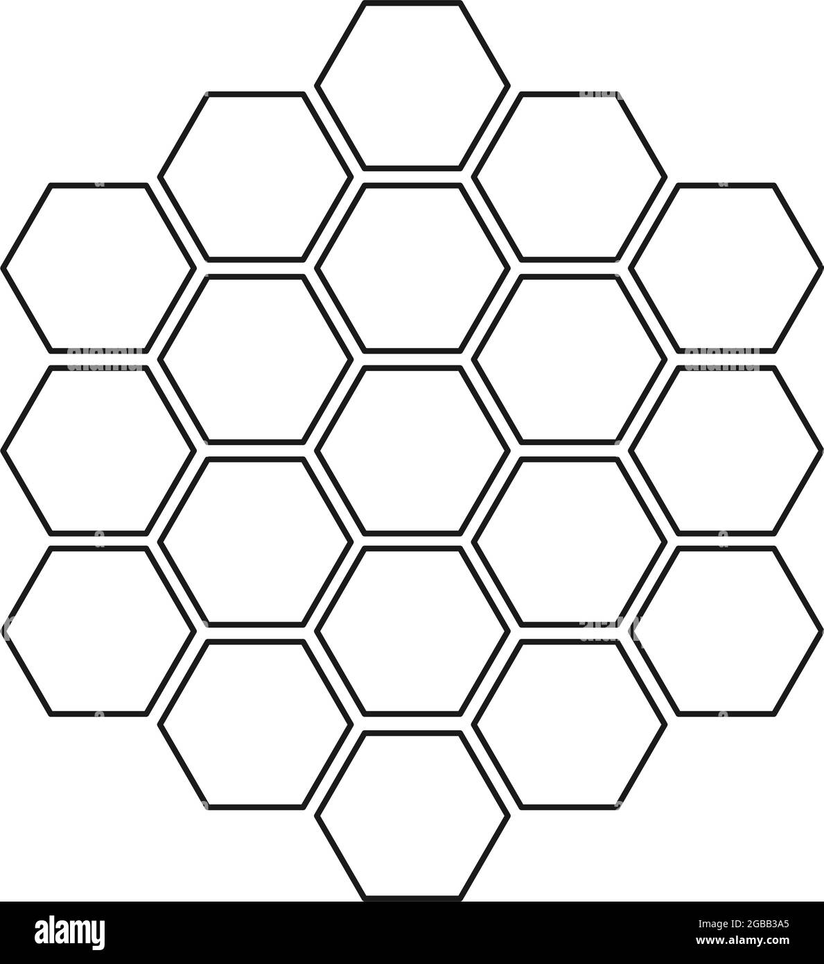Black and white monochrome honeyb grid background hexagon pattern vector illustration template for web site banner poster leaflet stock vector image art