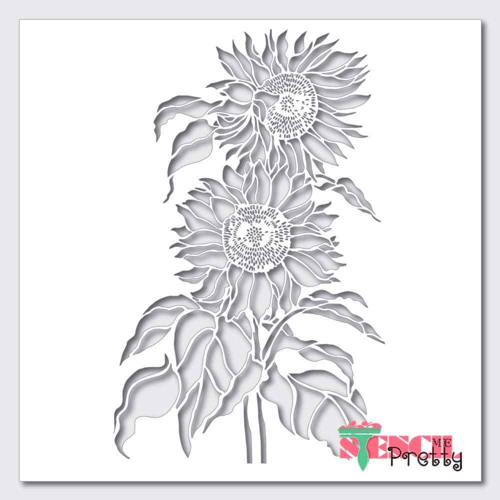 Big sunflower stencil