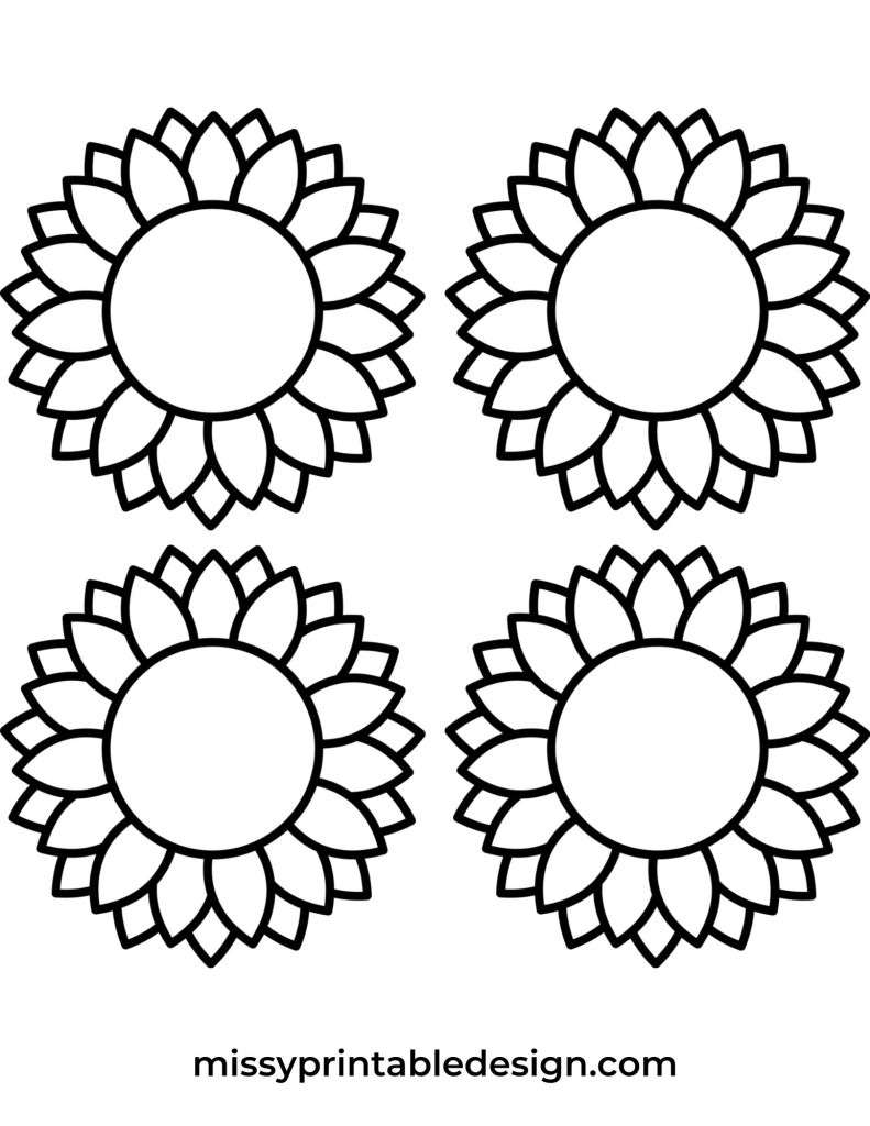 Free printable sunflower templates