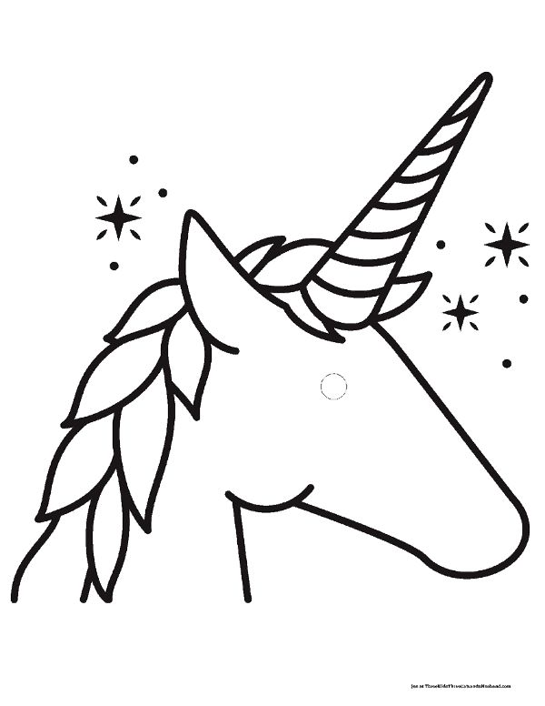 Free printable unicorn head templates unicorn coloring pages unicorn template unicorn printables