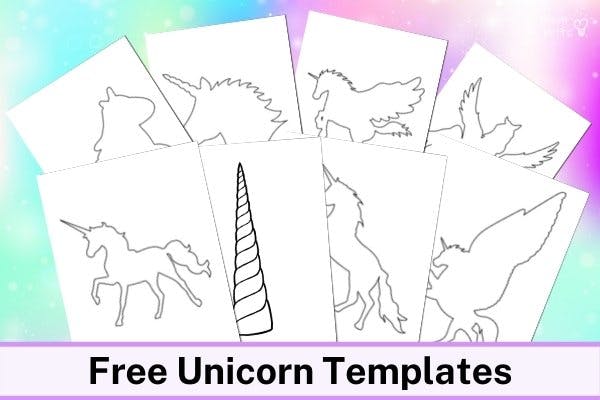Free printable unicorn templates