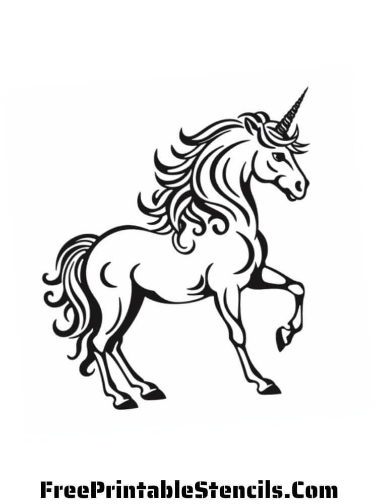 Free printable unicorn stencils and silhouettes