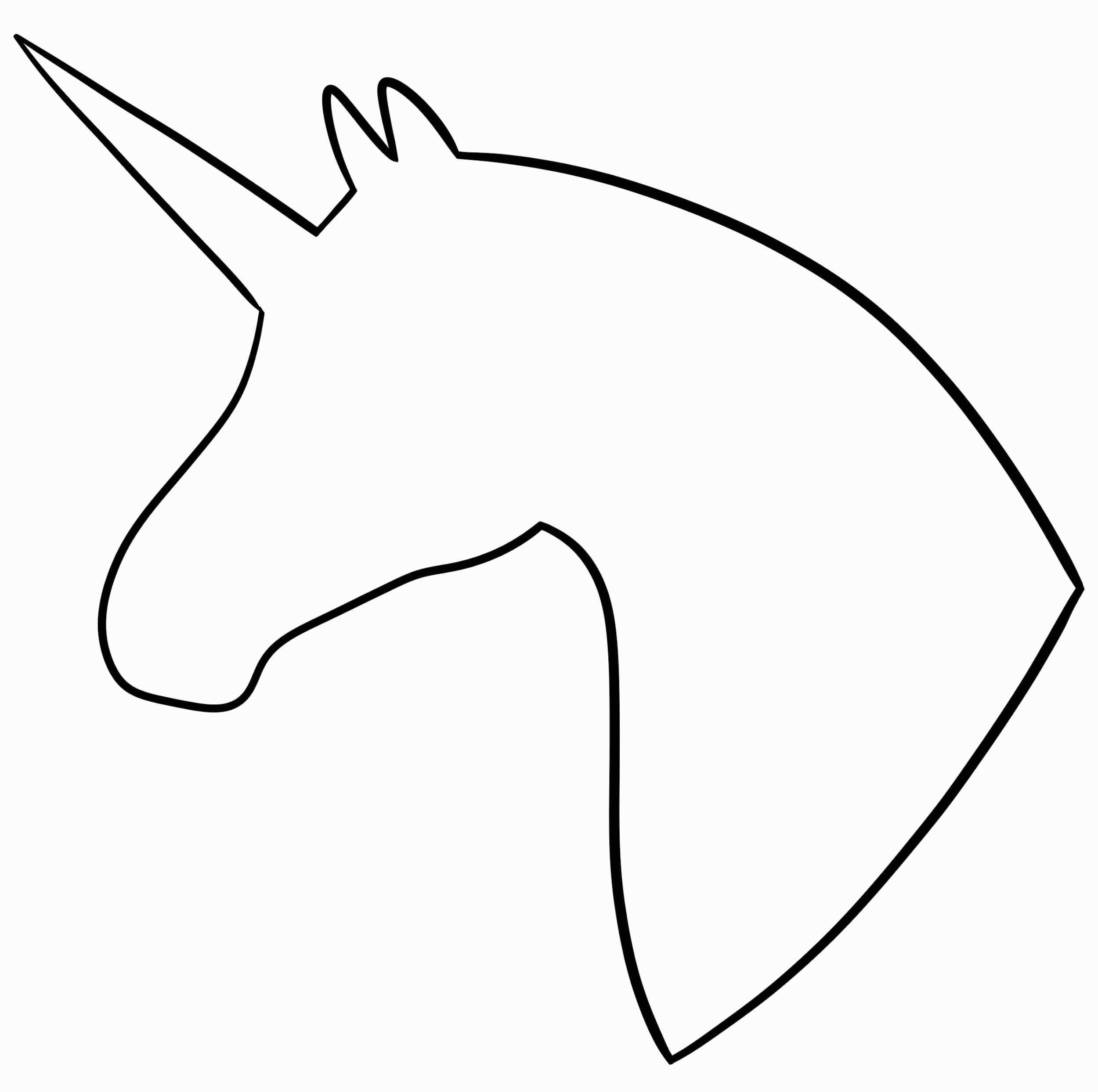 Free printable unicorn head template