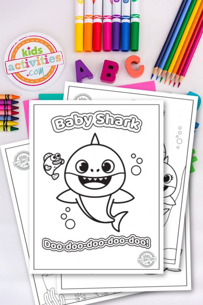 Free printable baby shark coloring pages to download print kids activities blog