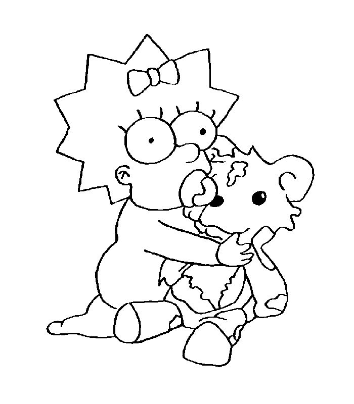 Free the simpsons coloring pages for girls and boys maggie pãginas pa colore disney pãginas pa colore pa imprimir dibujos de los simpson