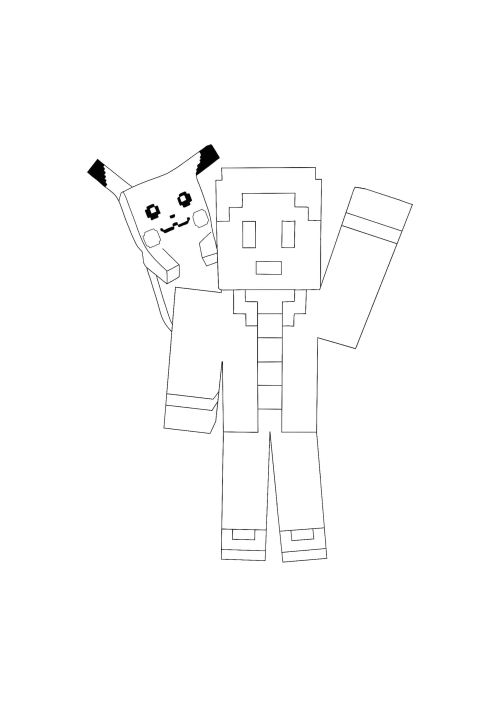 Minecraft pokemon coloring pages