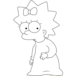 Maggie simpson coloring pages for kids printable free download