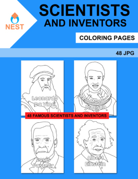 Scientists and inventors coloring pages pages by elvia montemayor