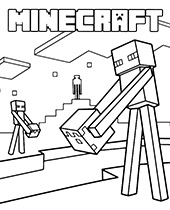 Printable minecraft coloring page steve