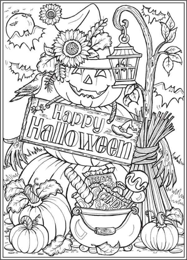 Free fall and halloween coloring pages â