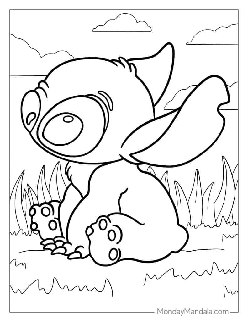 Lilo stitch coloring pages free pdf printables