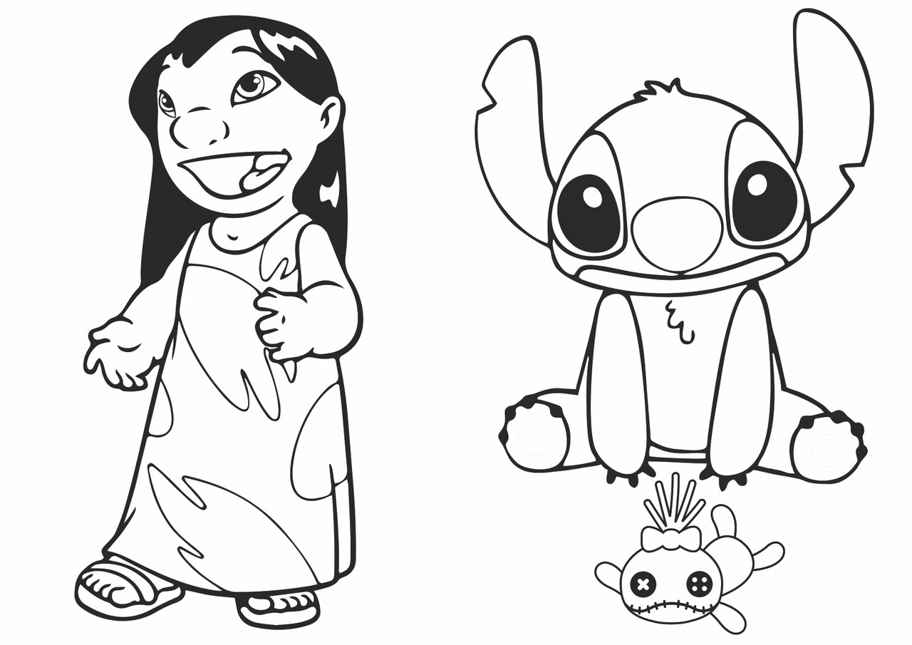 Personalised by us emailed lilo stitch colouring book design