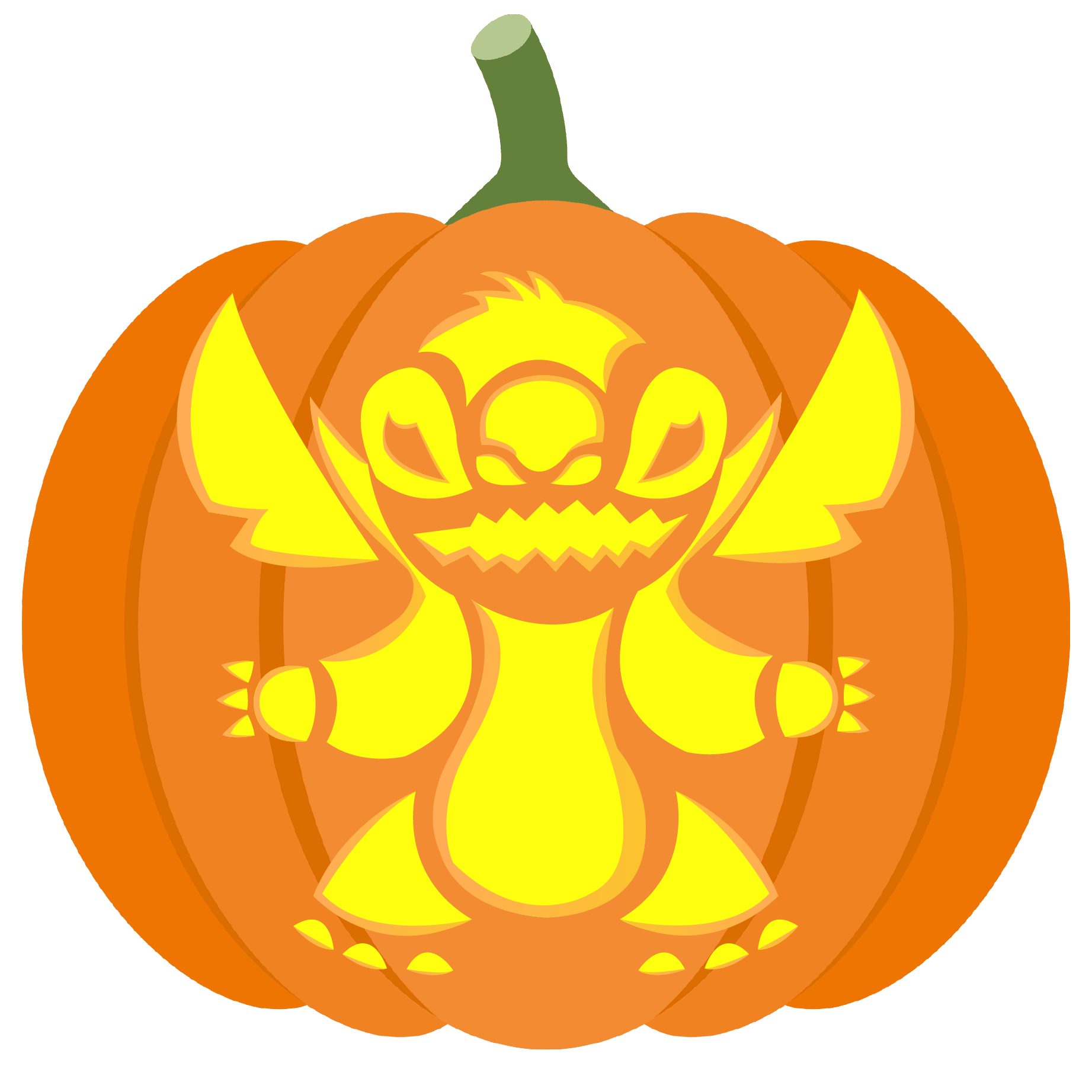 Stitch pumpkin stencil free printable papercraft templates