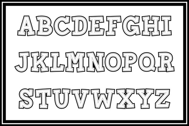 Premium vector versatile collection of super stitch alphabet letters for various uses