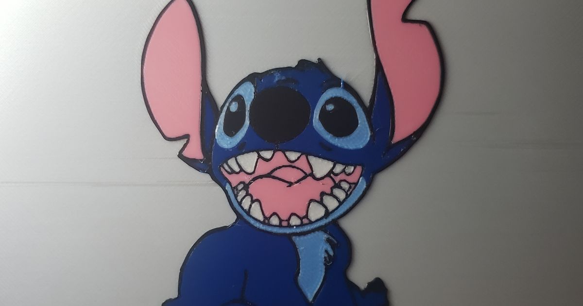 Stitch multicolor picture by dmmraptordude download free stl model