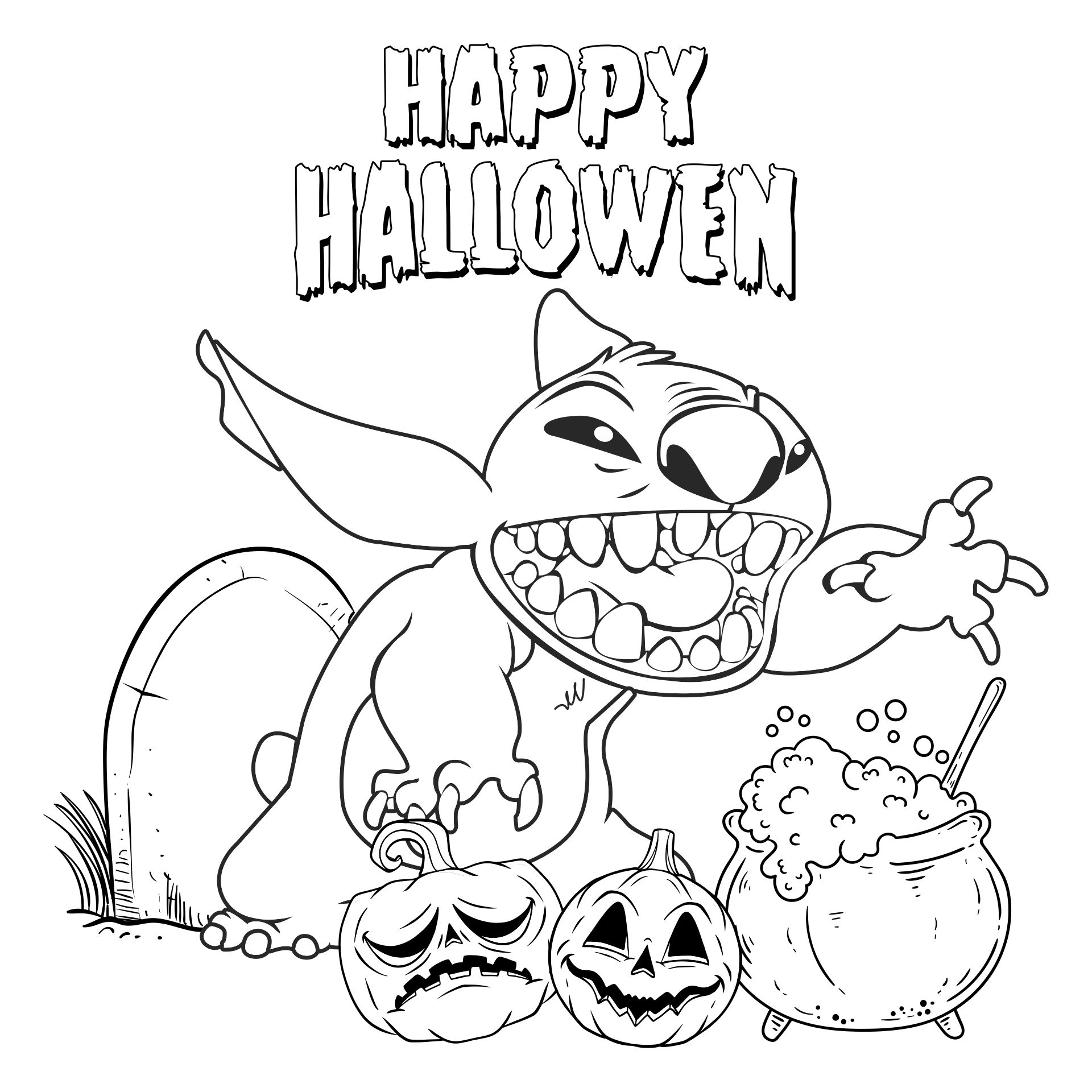 Best disney halloween coloring pages printable pdf for free at