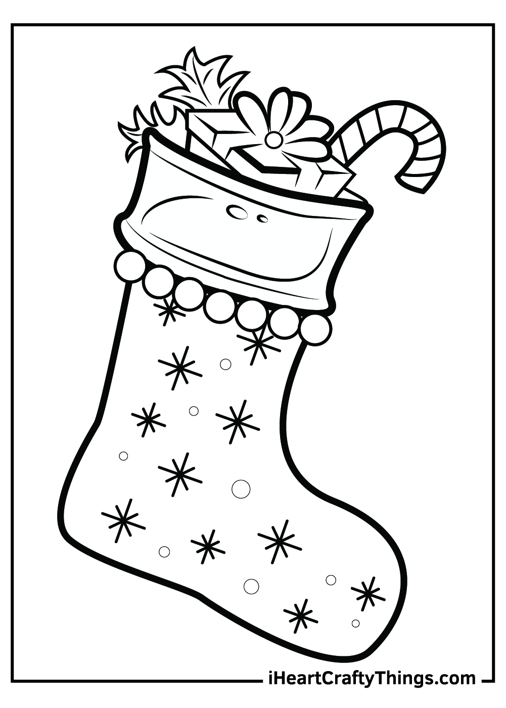 Christmas stocking coloring pages free printables