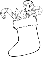 Christmas stocking coloring pages and patterns