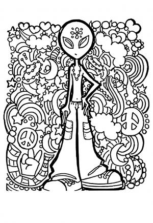 Free printable stoner coloring pages for adults and kids