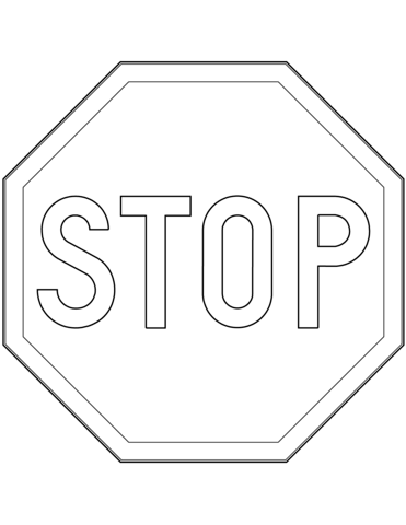 Stop sign in finland coloring page free printable coloring pages