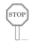 Traffic light and stop sign