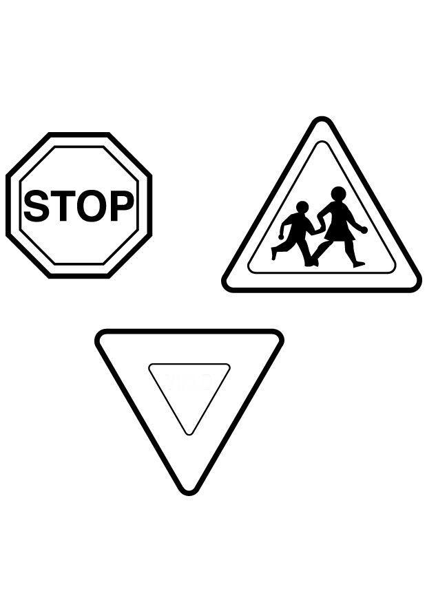 Free printable stop sign coloring pages