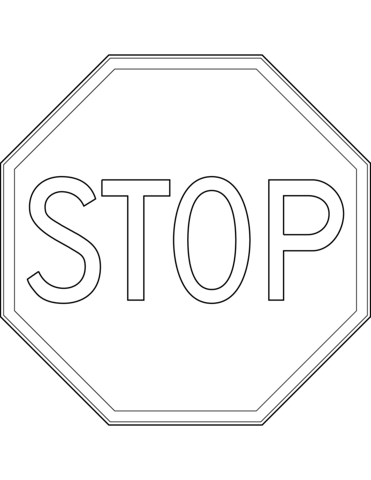 Stop sign in the netherlands coloring page free printable coloring pages