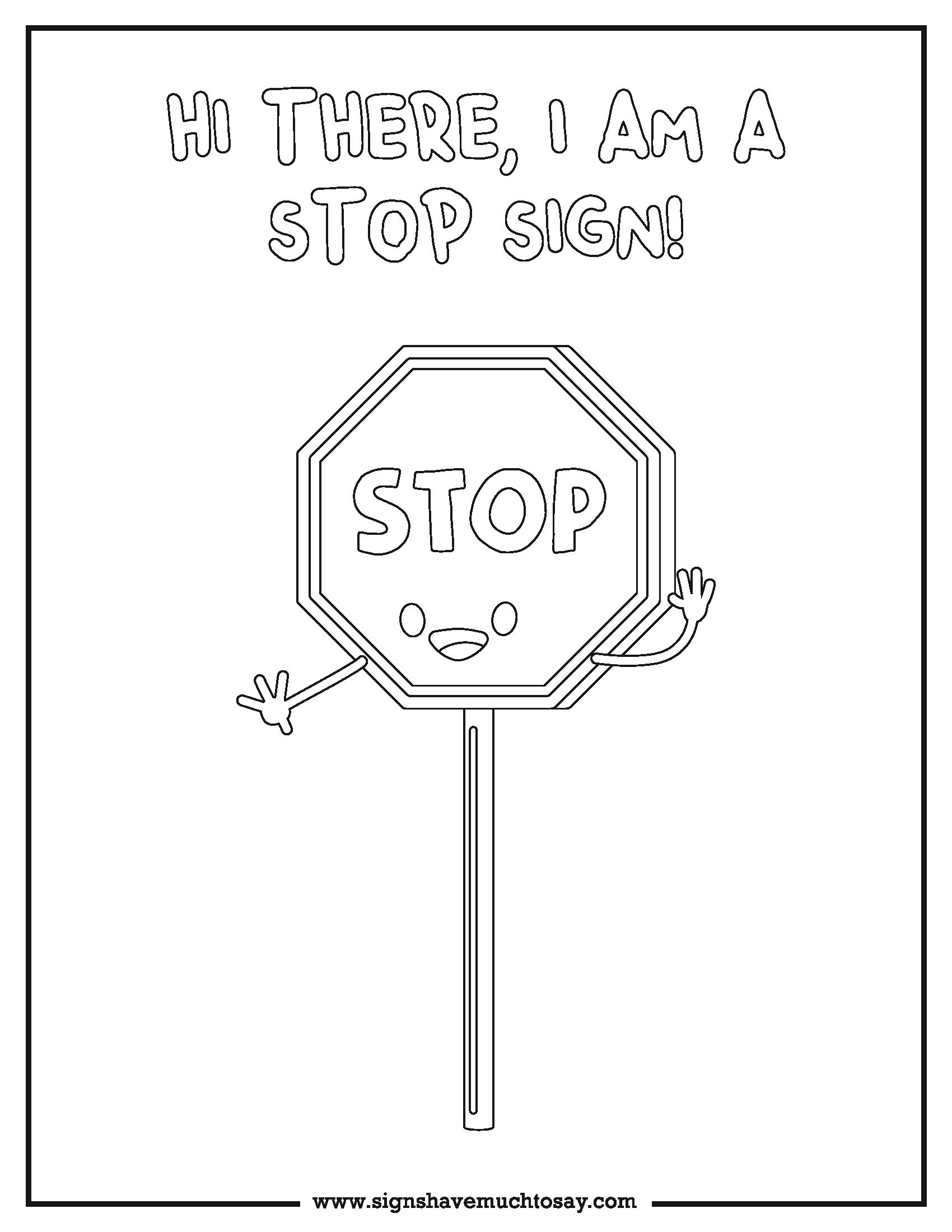 Coloring sheets â signs have much to say