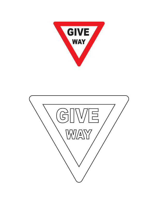Give way traffic sign coloring page download free give way traffic sign coloring page for kids best coloring pages