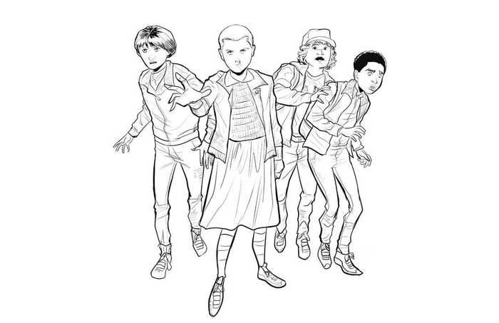 Printable stranger things coloring pages pdf free