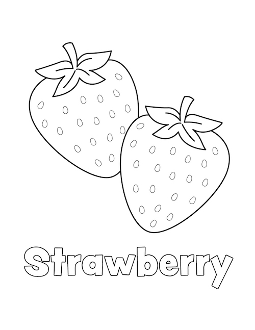 Strawberry coloring page