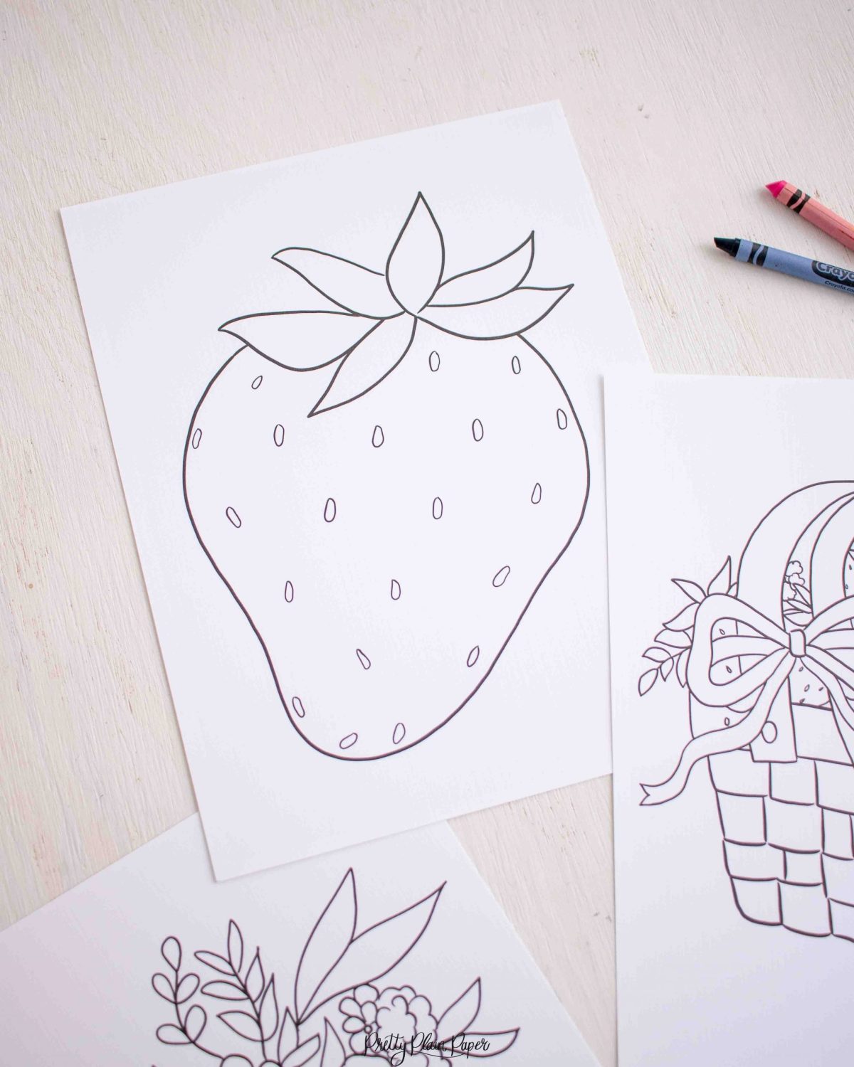 Strawberry coloring pages