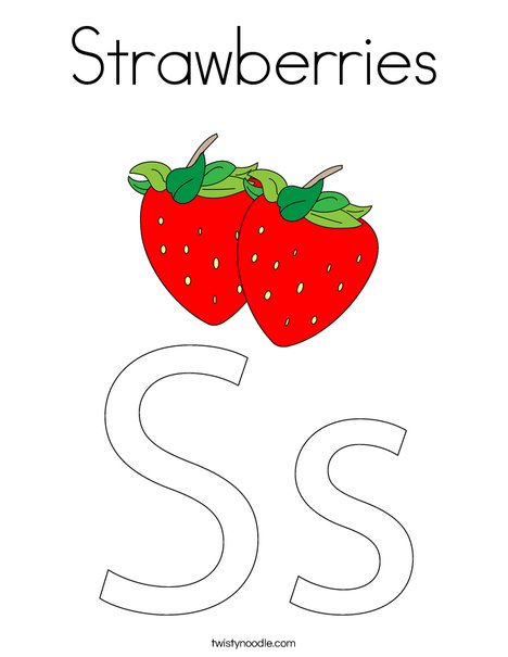 Strawberries coloring page