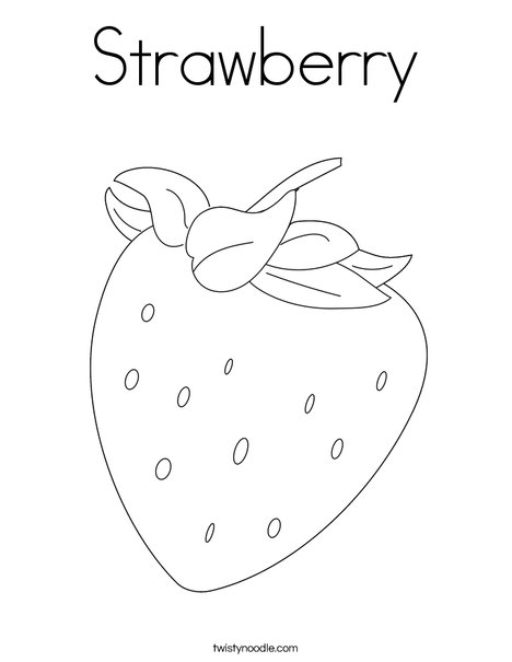 Strawberry coloring page