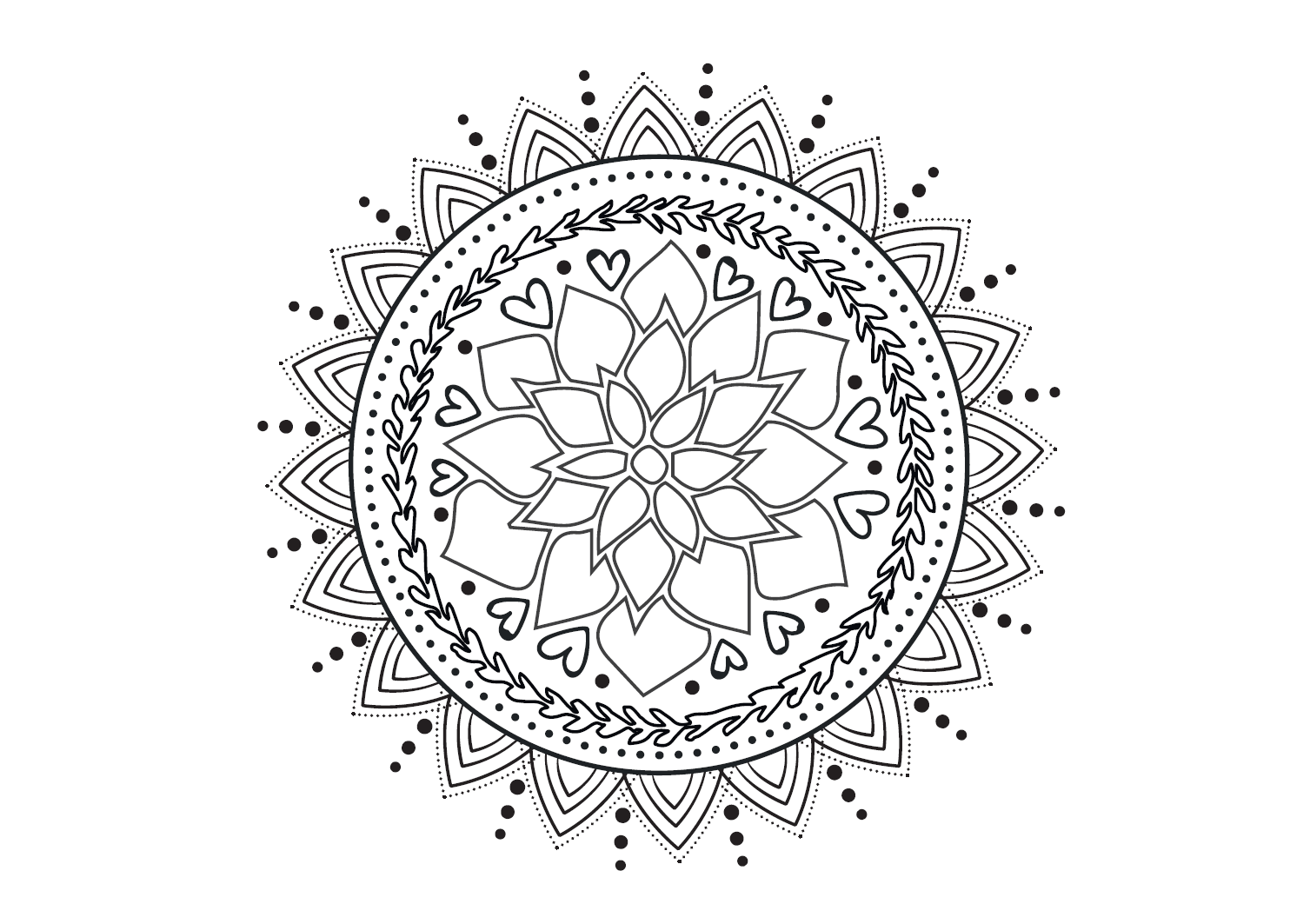 Mandala coloring sheet free printable for stress relief