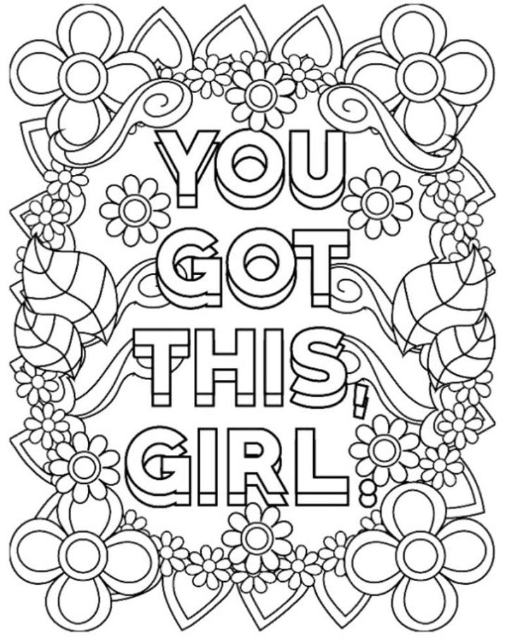 Page adult motivational coloring book printable