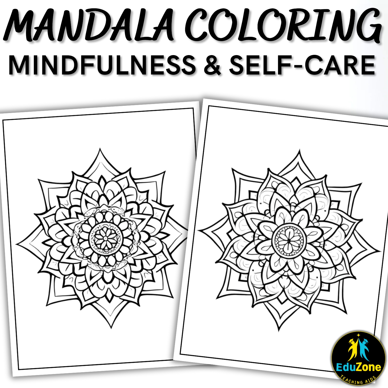 Mandala coloring book printable mandala coloring book for inner peace stress relief mindfulness made by teachers
