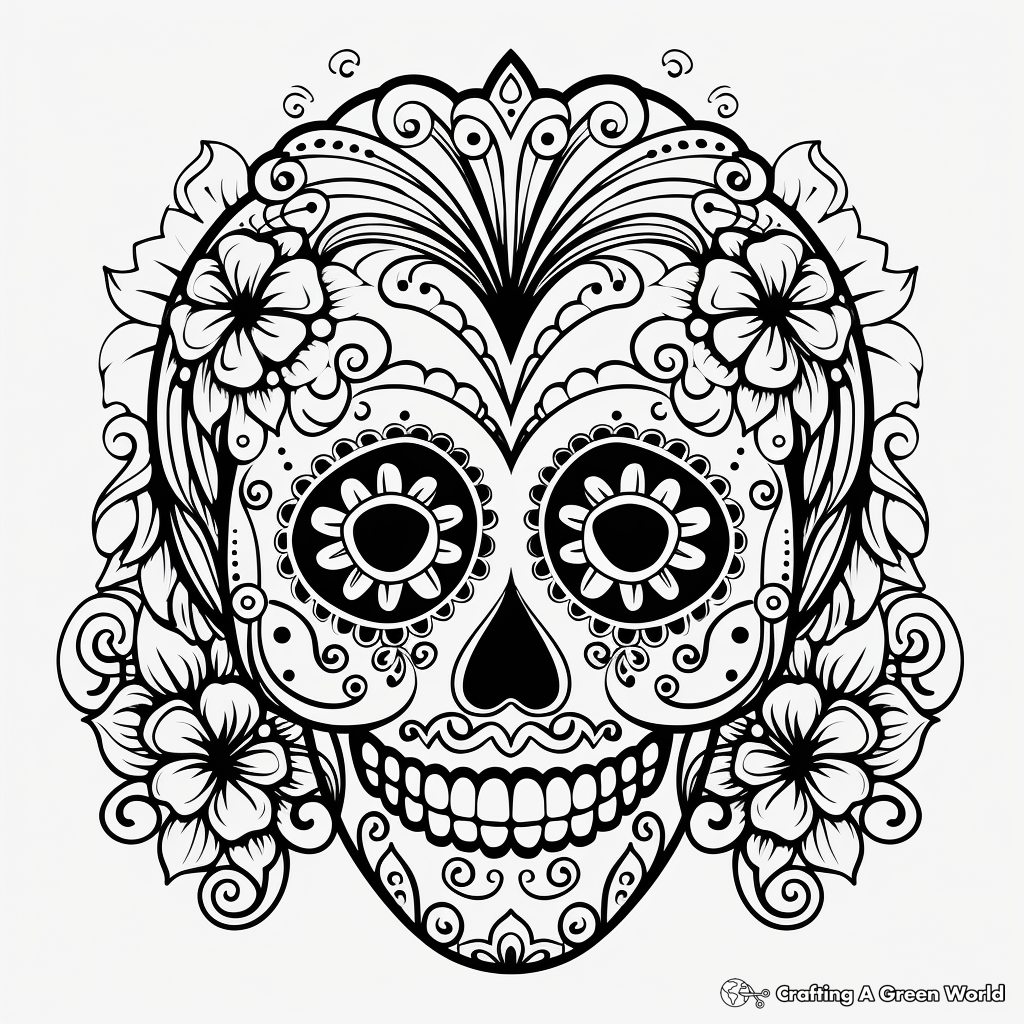 Sugar skull coloring pages