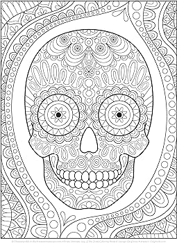 Ultimate day of the dead coloring book design originals designs on perforated paper