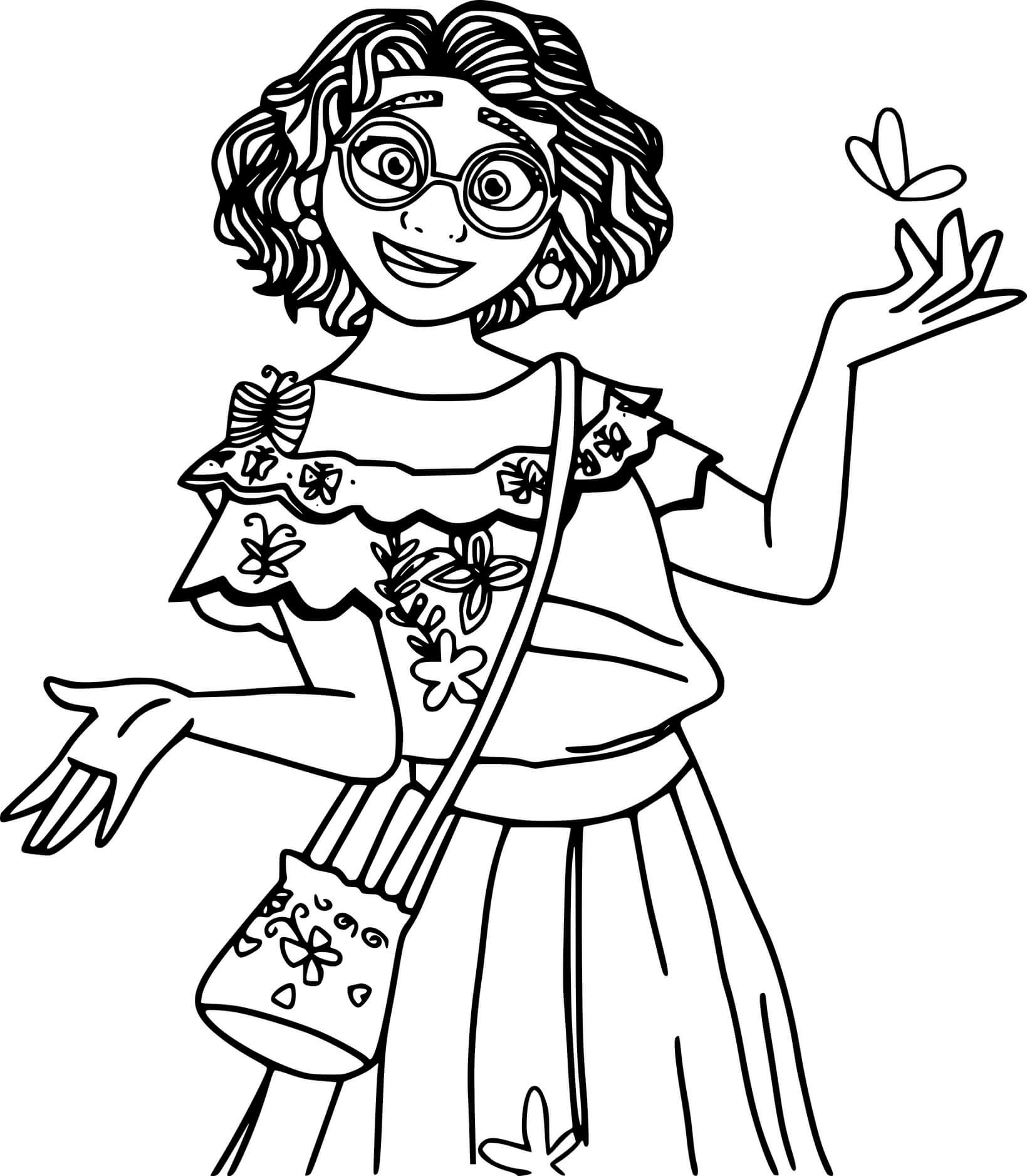 Mirabel carries her bag coloring pages encanto